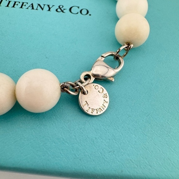 Tiffany & Co. White Dolomite Gemstone Bead Bracelet, Sterling Silver - Picture 3 of 8